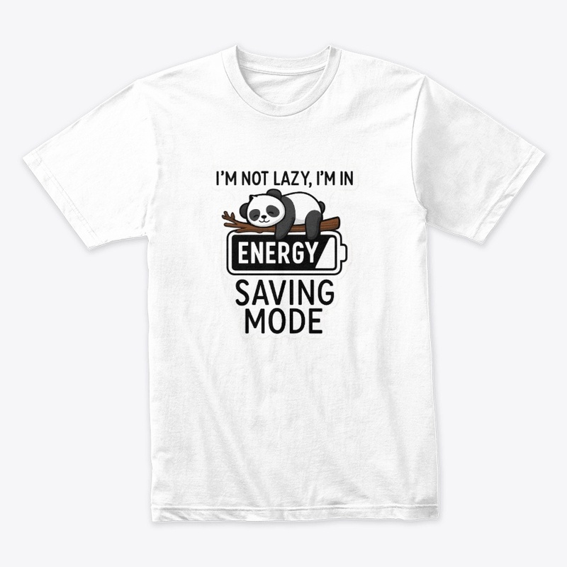 Energy Saving Mode Panda T-Shirt