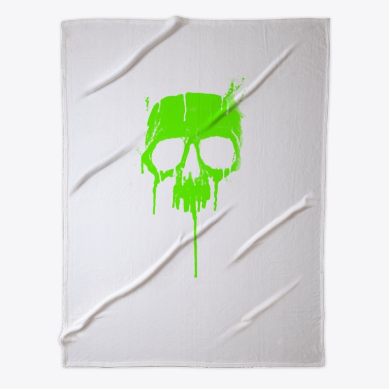 Classic Metal Graffiti Skull - Dripping