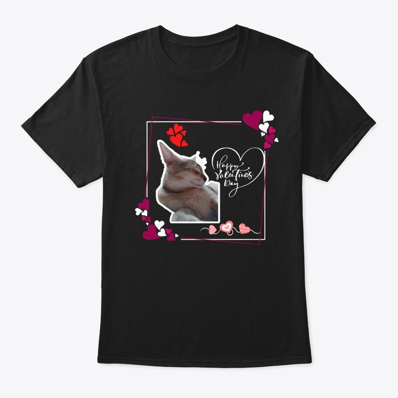 Happy Valentine's Day Sleeping Cat Art