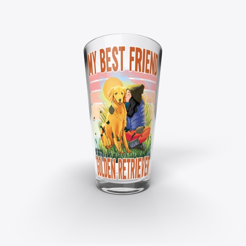 Golden Retriever Best Friend White Shirt