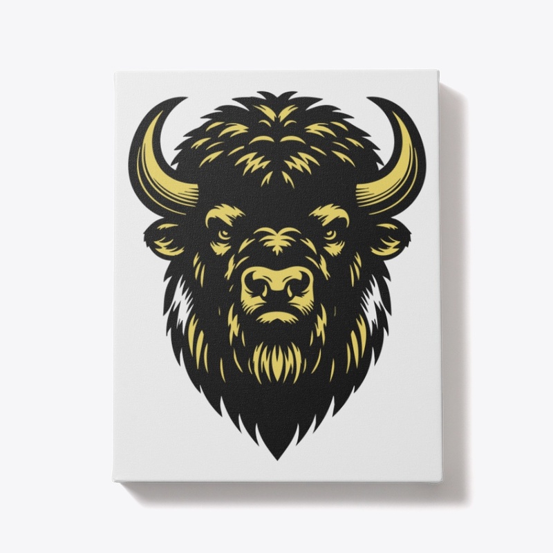 Angry Bison Head Design
