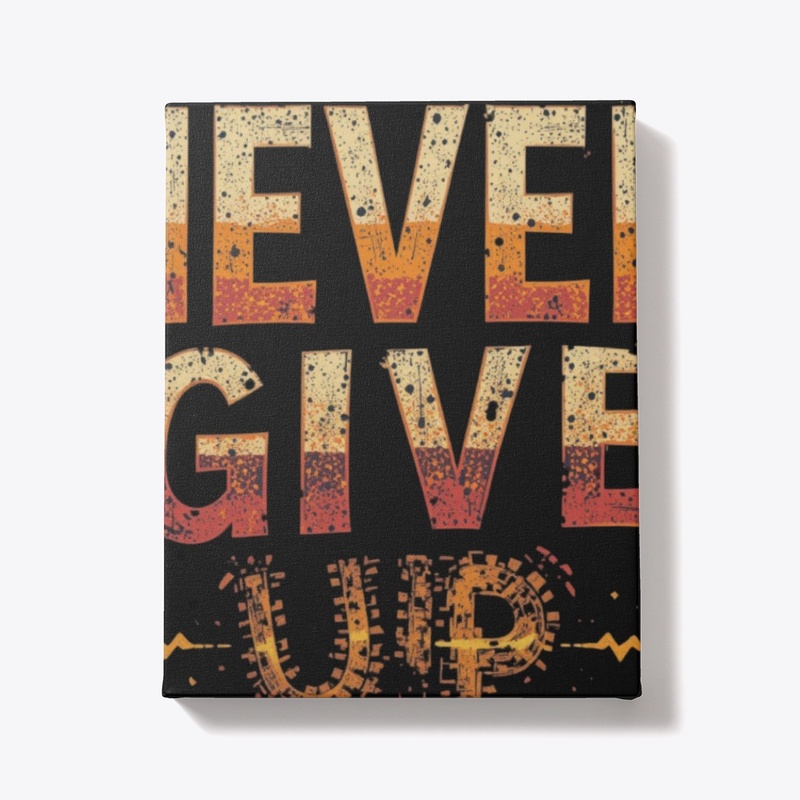 ‘NEVER GIVE UP’ vintage-style t-shirt