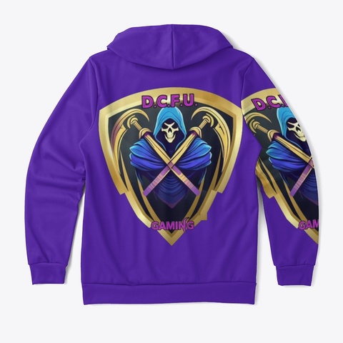D.C.F.U Gaming Rich Purple T-Shirt Back