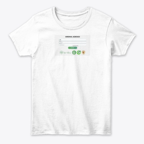Lekku Hemp Drops White T-Shirt Front