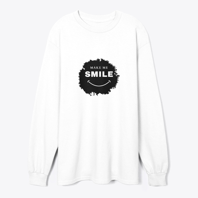 Black Simple Make Me Smile T Shirt
