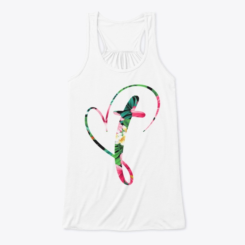 Cross Love Tropical Flora Design