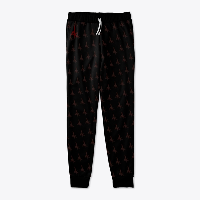 Black Logo Repeat Joggers