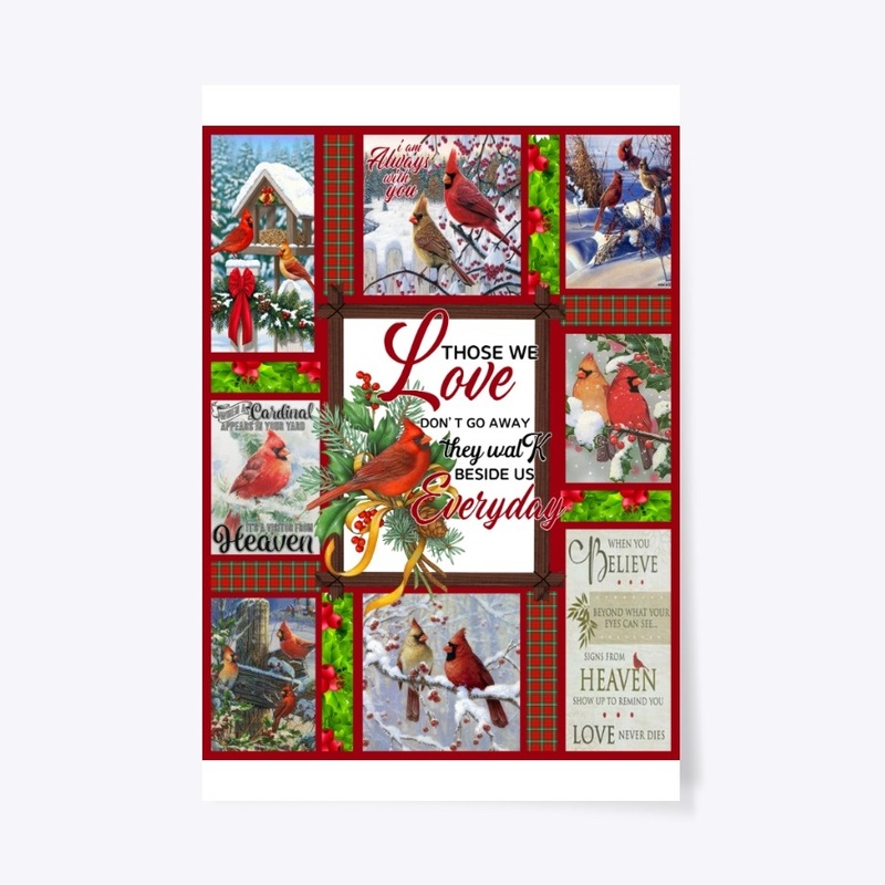 Northern cardinal bird lovers blanket
