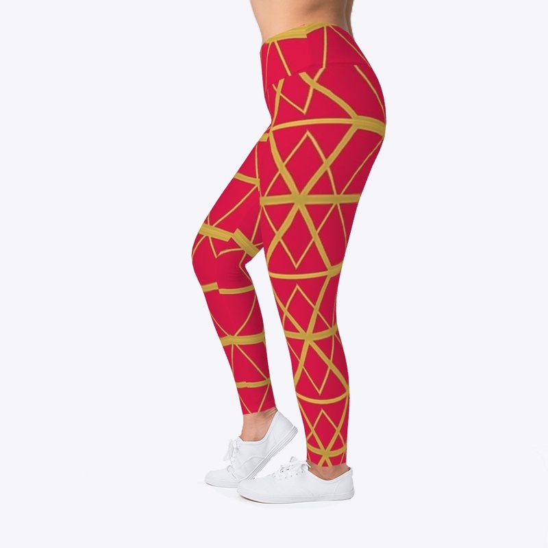 Red and Gold Art Deco Pattern