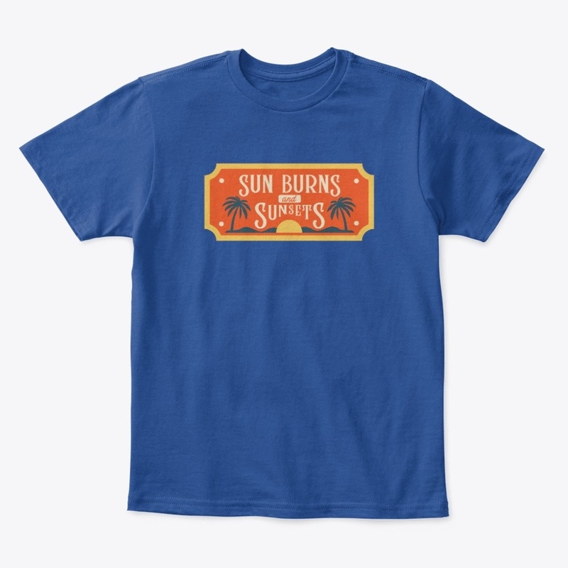 Summer Beach Shirt, Sunburns Sunsets 