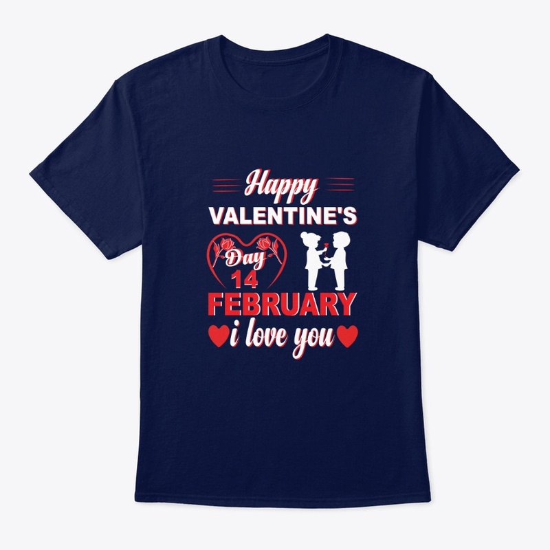 Happy Valentines Day 14 February New Tee