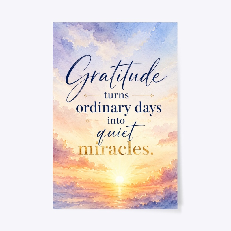 Watercolor Gratitude Wall Art