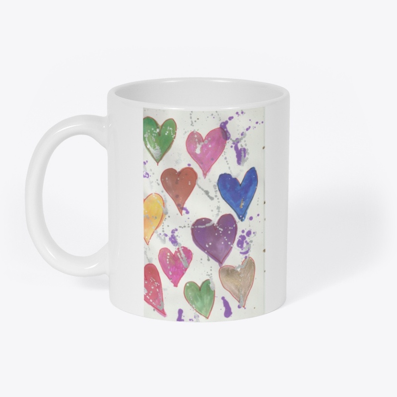 Bright hearts kids t shirt and mug
