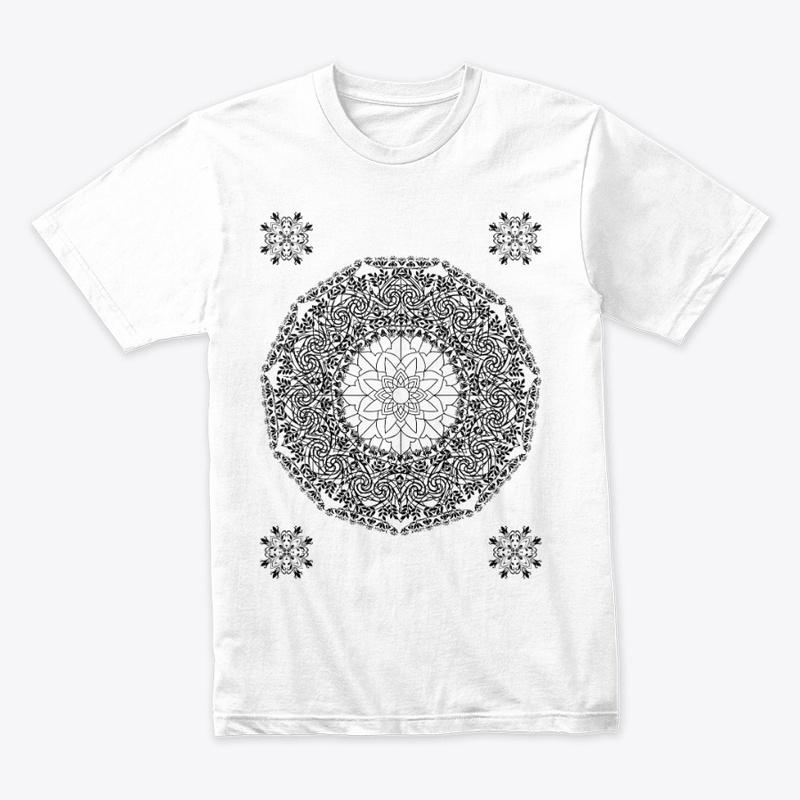 Black and white mandala 