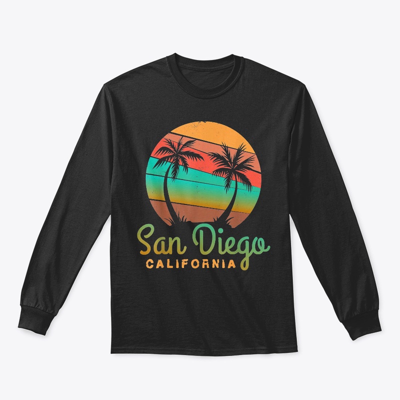San Diego CA print Palm Trees