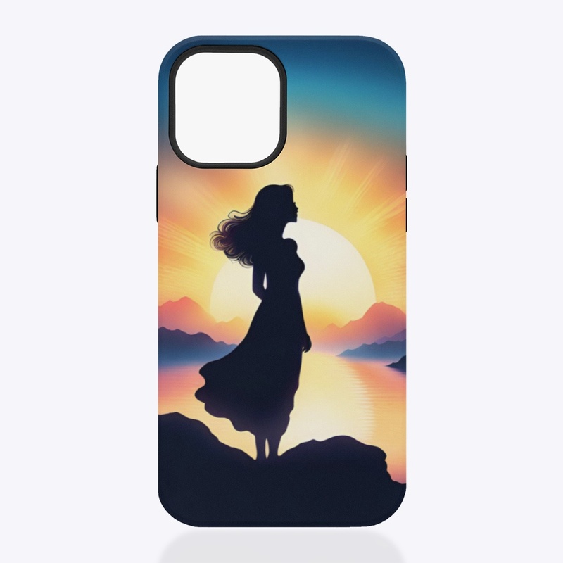 Dawn's Embrace: Silhouette at sunrise