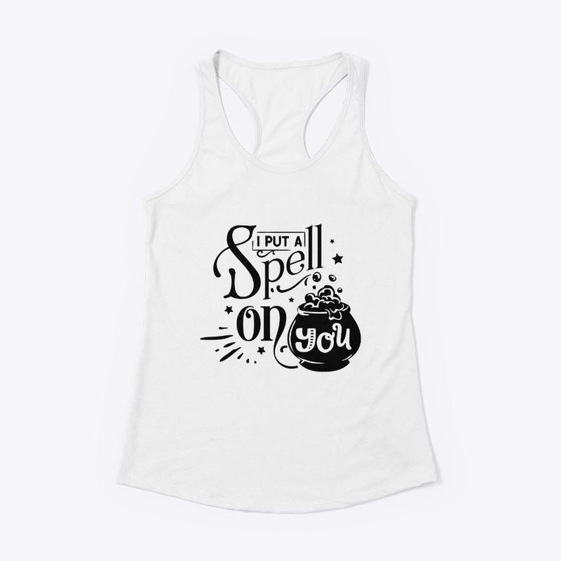 Black text design I put spell on you