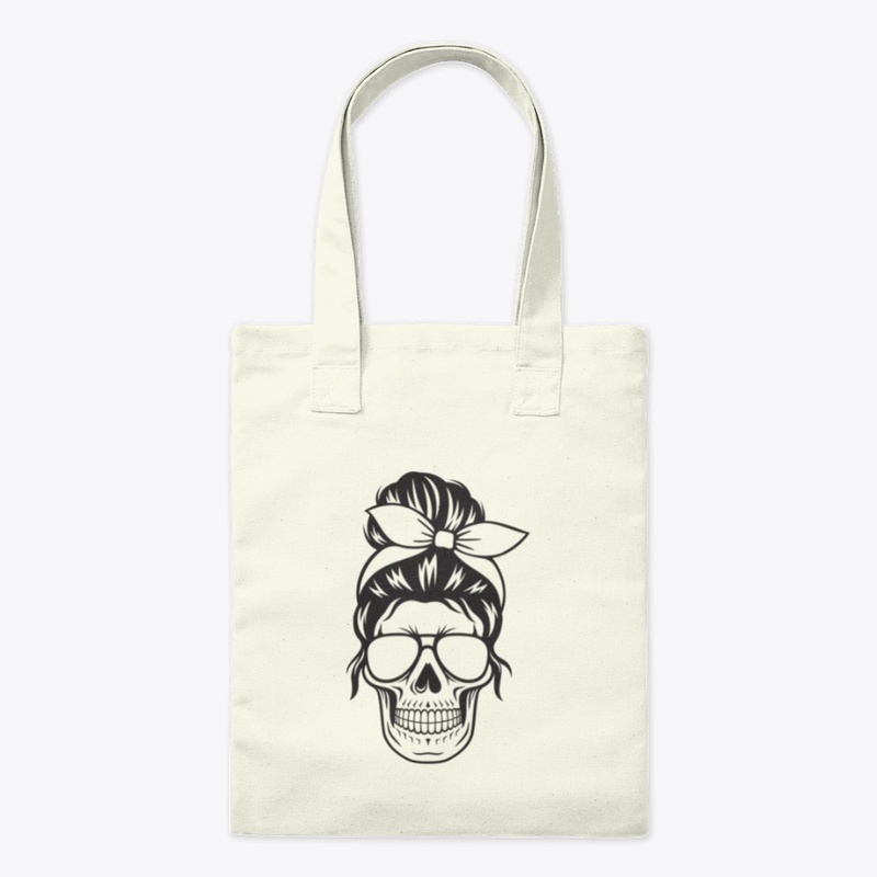 Skull messy bun accessories 