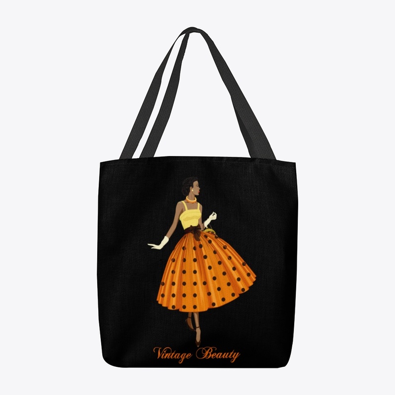 Vintage Beauty-Tote "Summer Lady" Orange