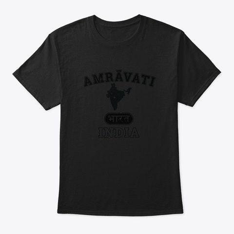 Amrāvati India Property Of Country Black T-Shirt Front