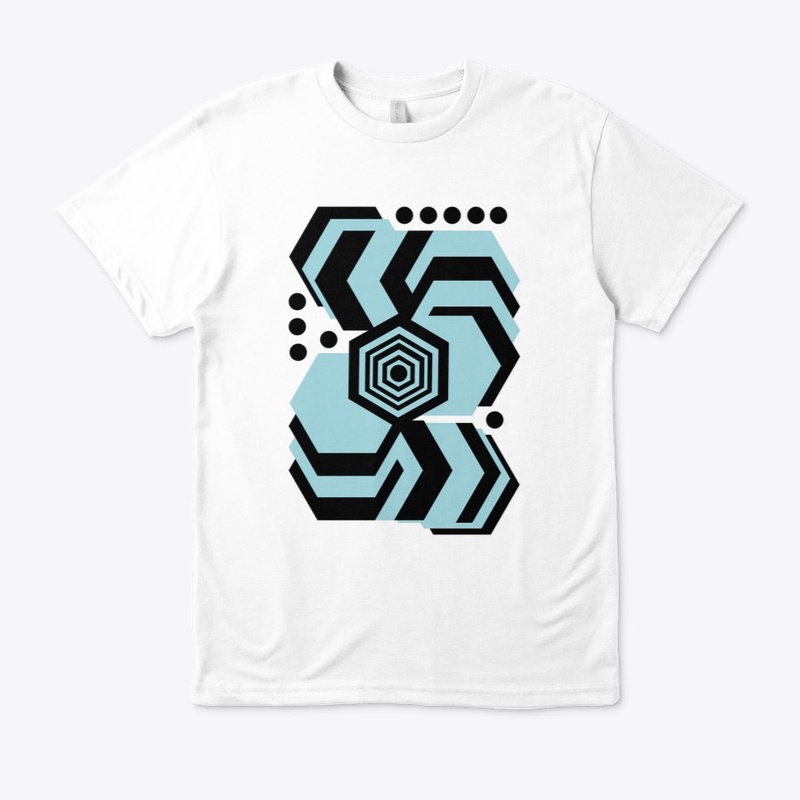 Teal & Black Abstract Tops & Leggings