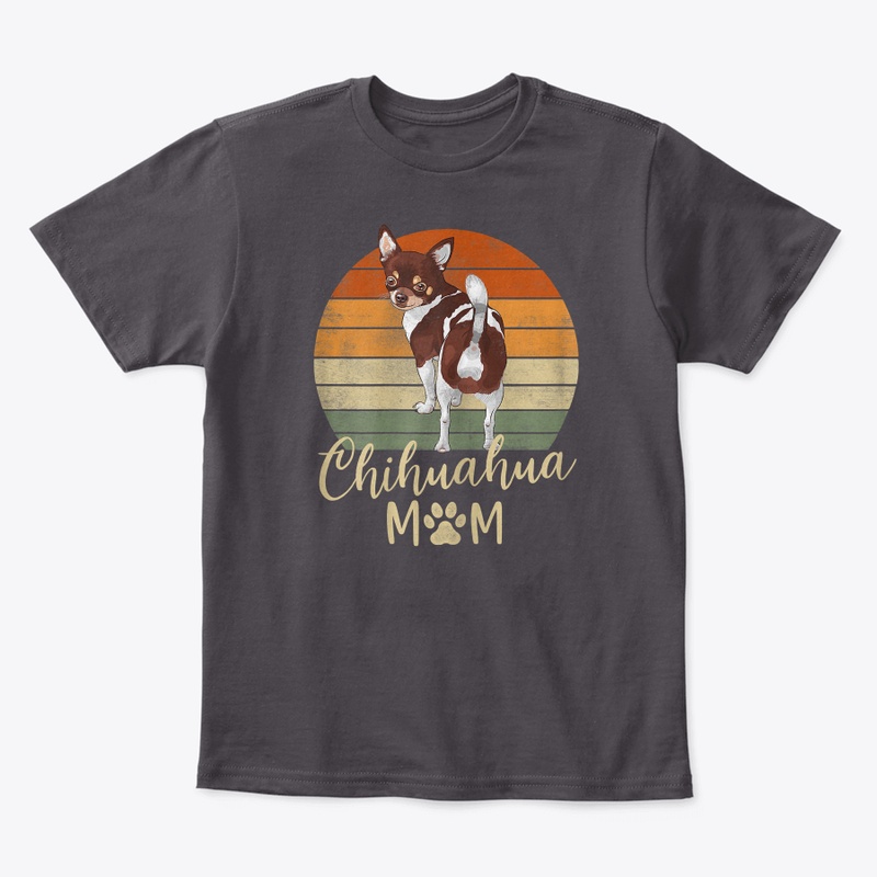 Womens Chihuahua Mom Retro Sunset