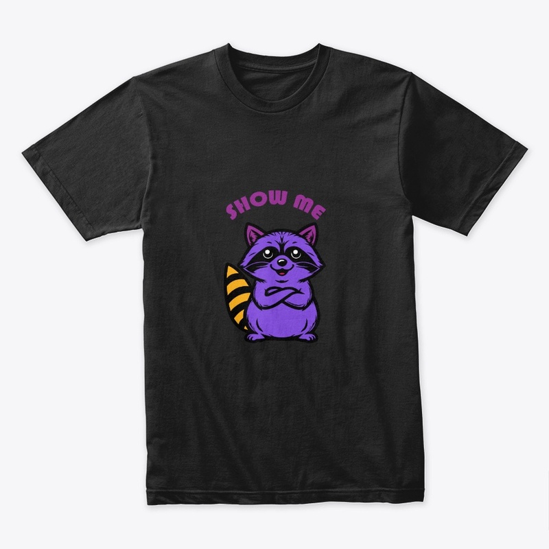 purple cartoon raccoon