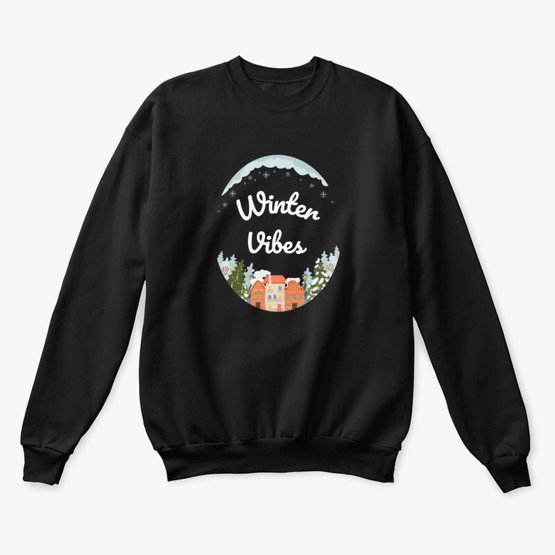 Cozy Winter Vibes Village Illustration