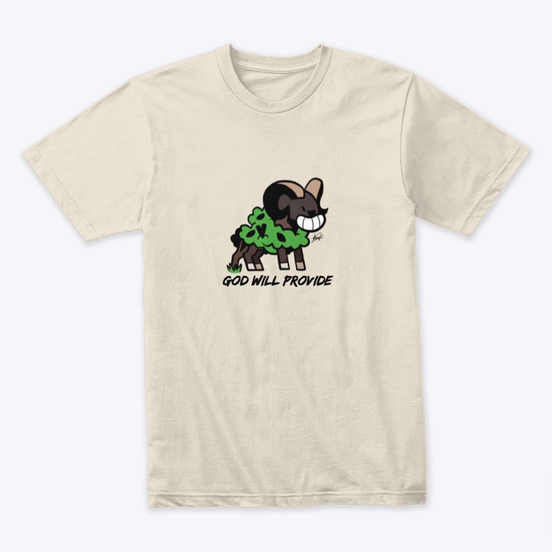Ram In The Bush Black Lettering