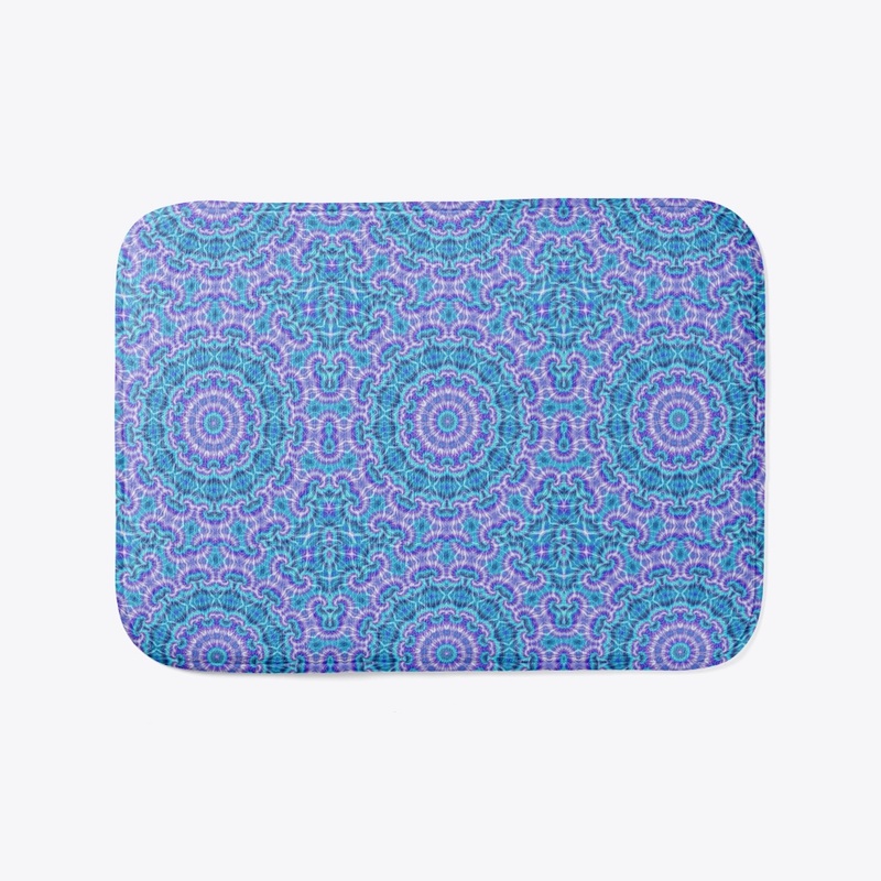Blue and Purple Tie Dye Kaleidoscope