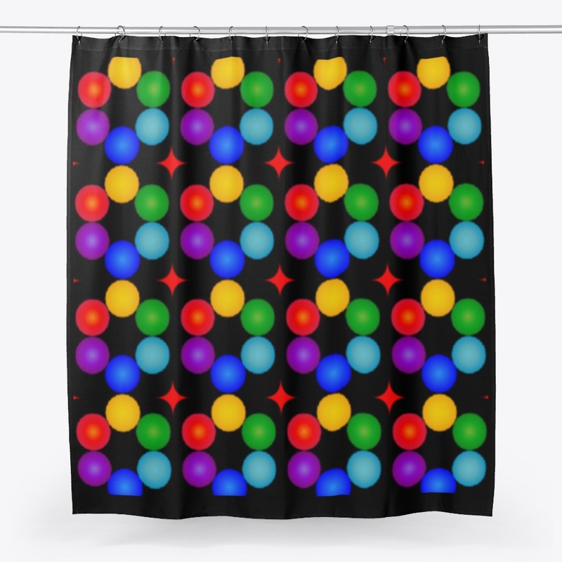 Multicolor ball pattern "Shower curtain"