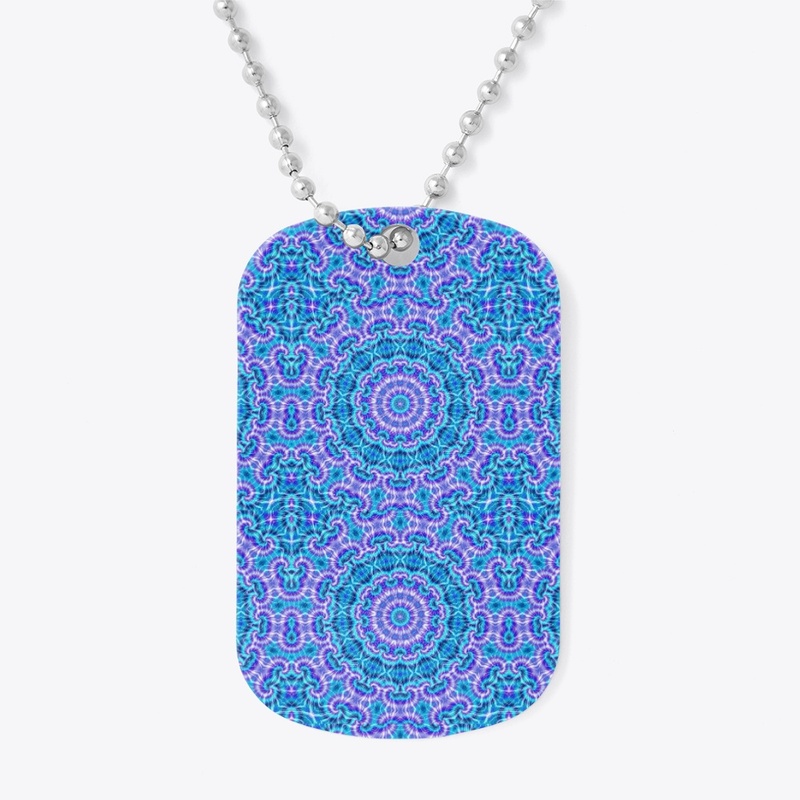 Blue and Purple Tie Dye Kaleidoscope
