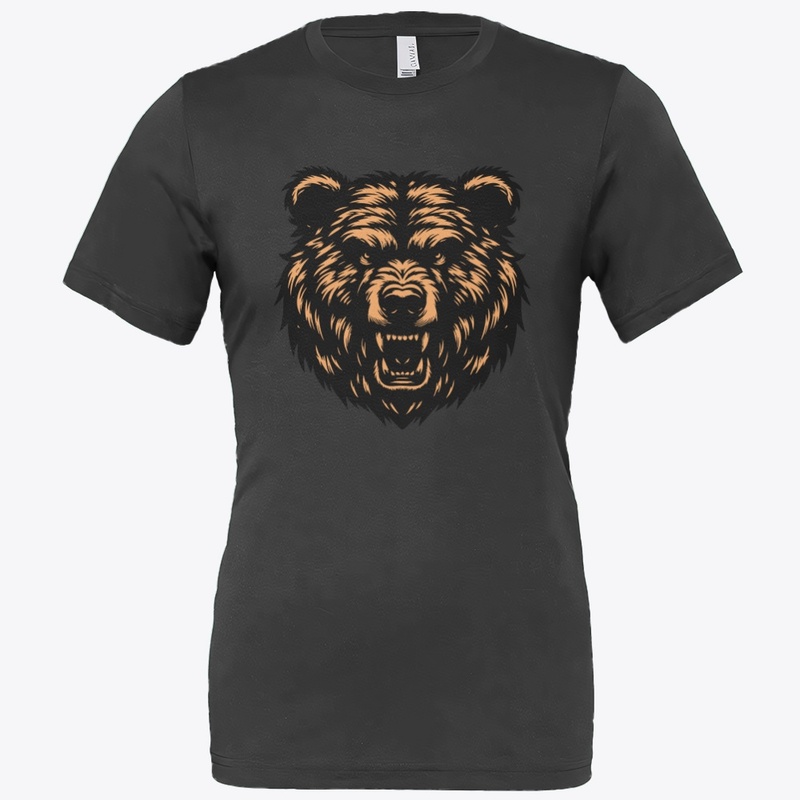 Angry Bear Head Design