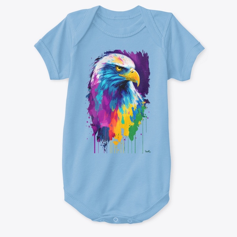 Colorful Vibrant Eagle | Rightward look