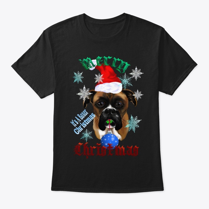 Wonderful-Christmas Boxer Dog Slim Fit 
