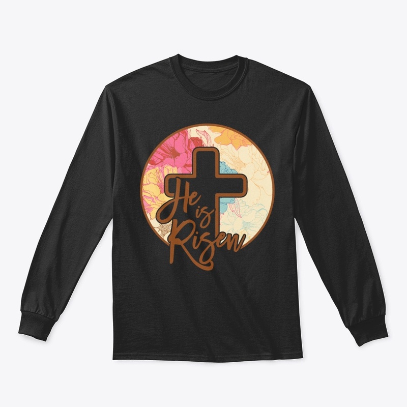 He Is Risen Cross Floral