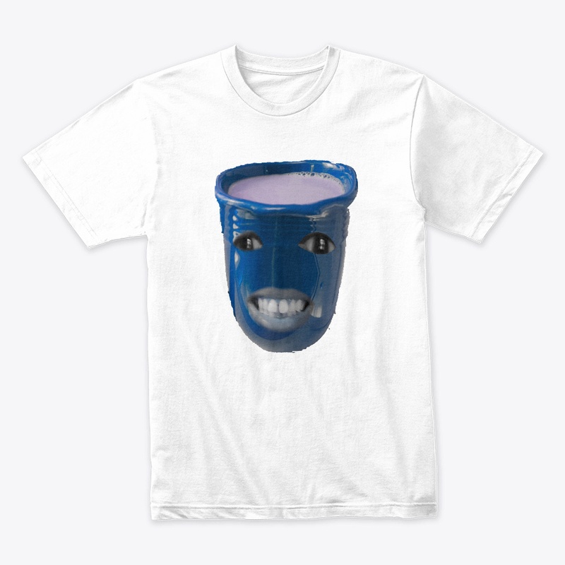Blue Cup Of Coffee With A Smile 