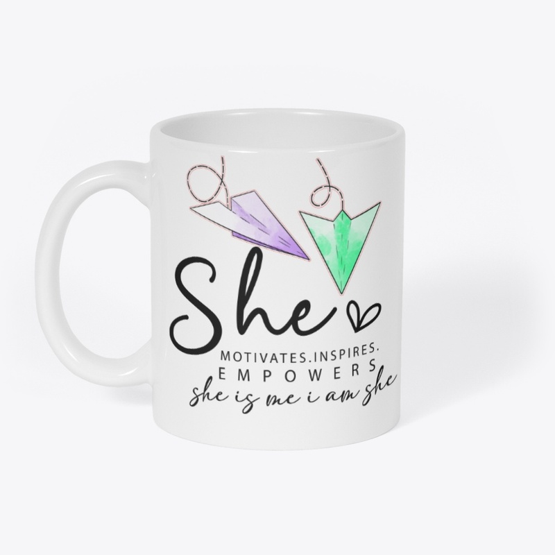  Empowered She Origami Quote Tee