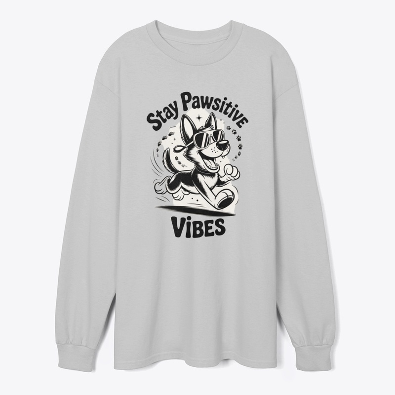 Retro German Shepherd Stay Pawsitive Tee