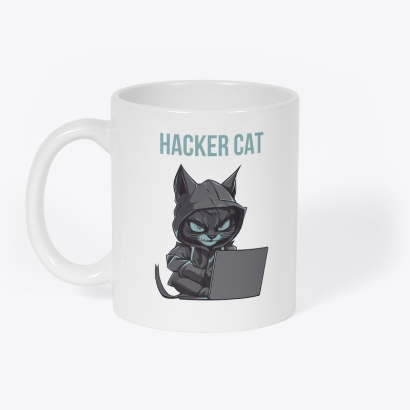 Hacker Cat T-Shirt / High graphic print