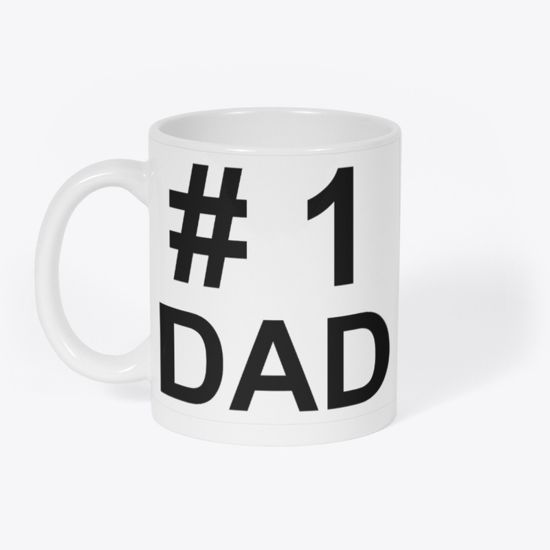 # 1 DAD White Coffee Mug