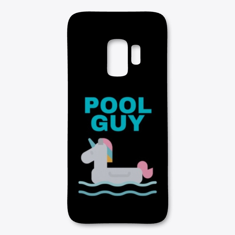 Pool Guy with Inflatable Unicorn