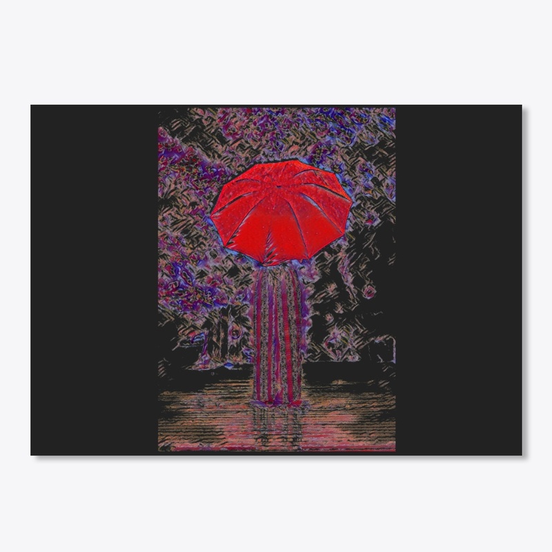 Umbrella, rain, watercolor