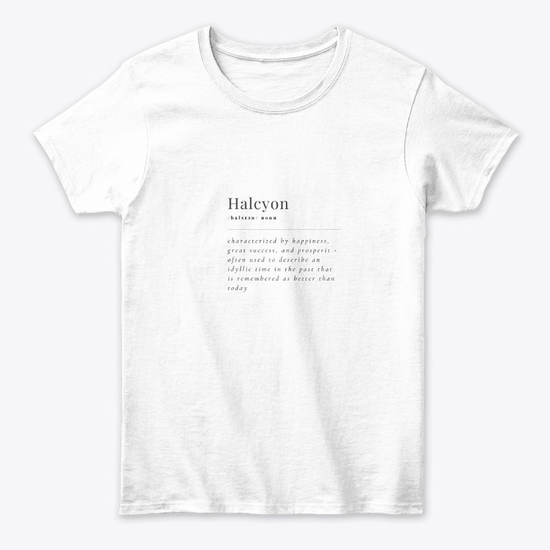 Word definition Halcyon white