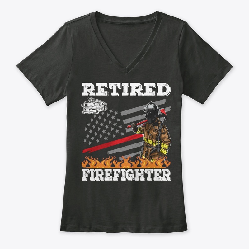 Retired Firefighter Gift Thin Line Flag