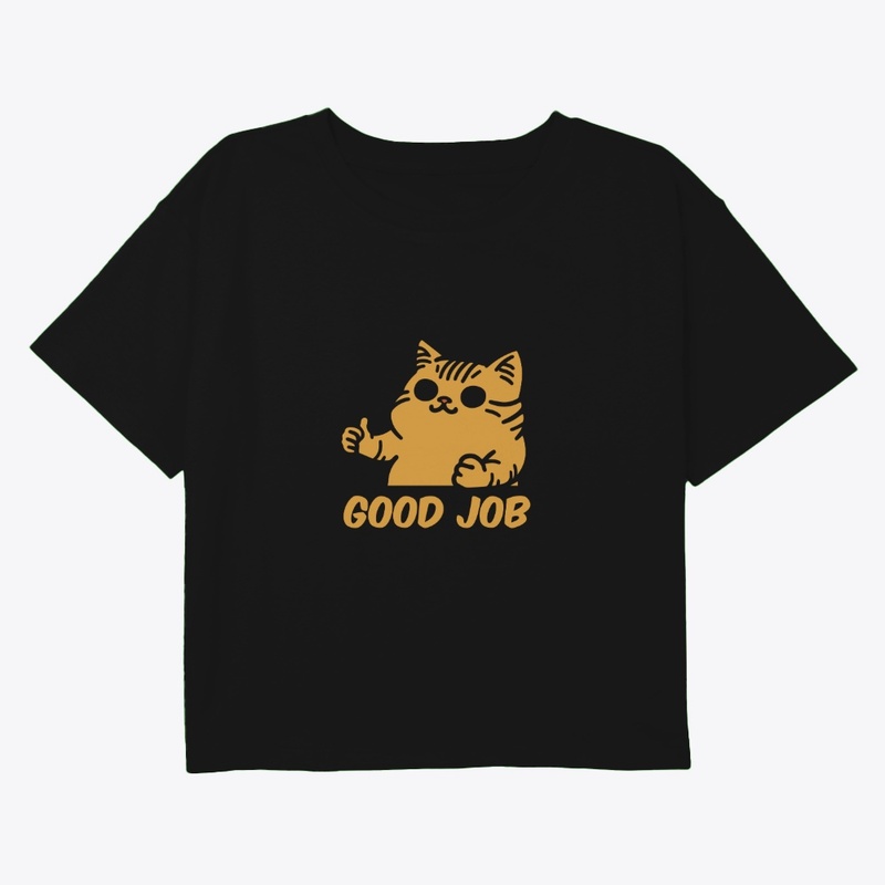 Cheerful Cat Thumbs Up Good Job