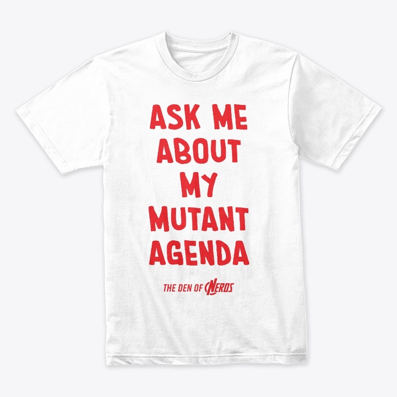 Mutant Agenda Red Text Merch