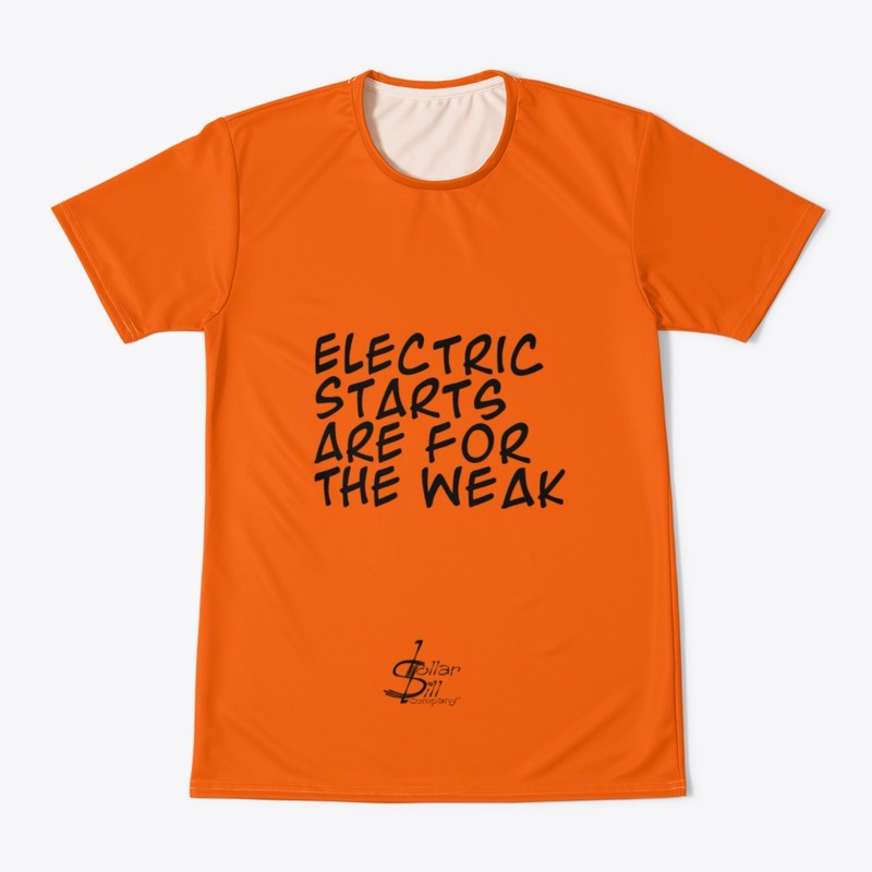 orange bike with kickstart