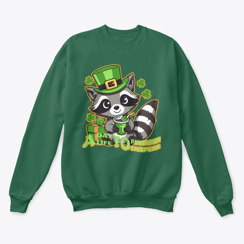 lucky raccoon - st patrick's day
