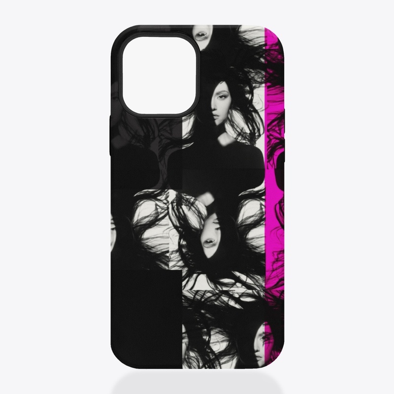 Woman Pink Yellow Pattern 